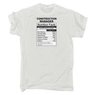 Construction Manager Nutrition Facts - Mens Funny T-Shirt Tshirts - 123t Australia | Funny T-Shirts Mugs Novelty Gifts