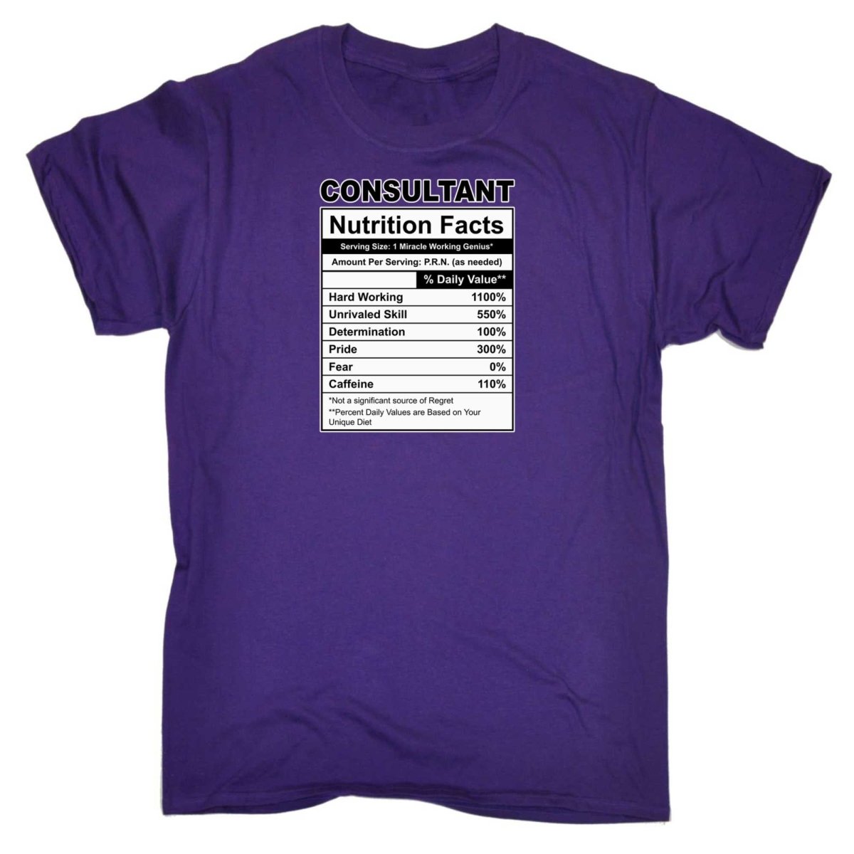 Consulatant Nutrition Facts - Mens Funny T-Shirt Tshirts - 123t Australia | Funny T-Shirts Mugs Novelty Gifts