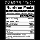 Consulatant Nutrition Facts - Mens Funny T-Shirt Tshirts - 123t Australia | Funny T-Shirts Mugs Novelty Gifts