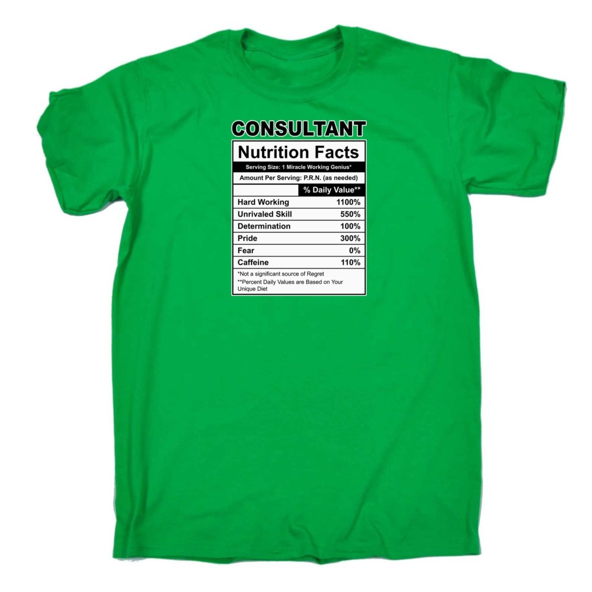 Consulatant Nutrition Facts - Mens Funny T-Shirt Tshirts - 123t Australia | Funny T-Shirts Mugs Novelty Gifts