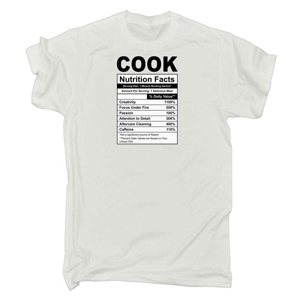 Cook Nutrition Facts - Mens Funny T-Shirt Tshirts - 123t Australia | Funny T-Shirts Mugs Novelty Gifts