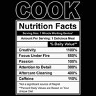 Cook Nutrition Facts - Mens Funny T-Shirt Tshirts - 123t Australia | Funny T-Shirts Mugs Novelty Gifts