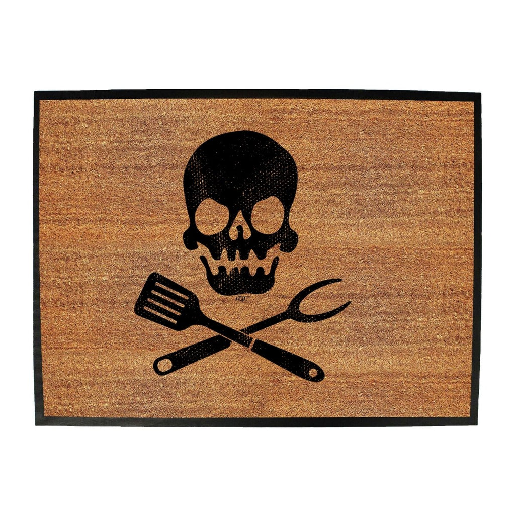 Cooking Skull Chef Kitchen - Funny Novelty Doormat Man Cave Floor mat - 123t Australia | Funny T-Shirts Mugs Novelty Gifts