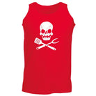 Cooking Skull Chef Kitchen - Funny Novelty Vest Singlet Unisex Tank Top - 123t Australia | Funny T-Shirts Mugs Novelty Gifts