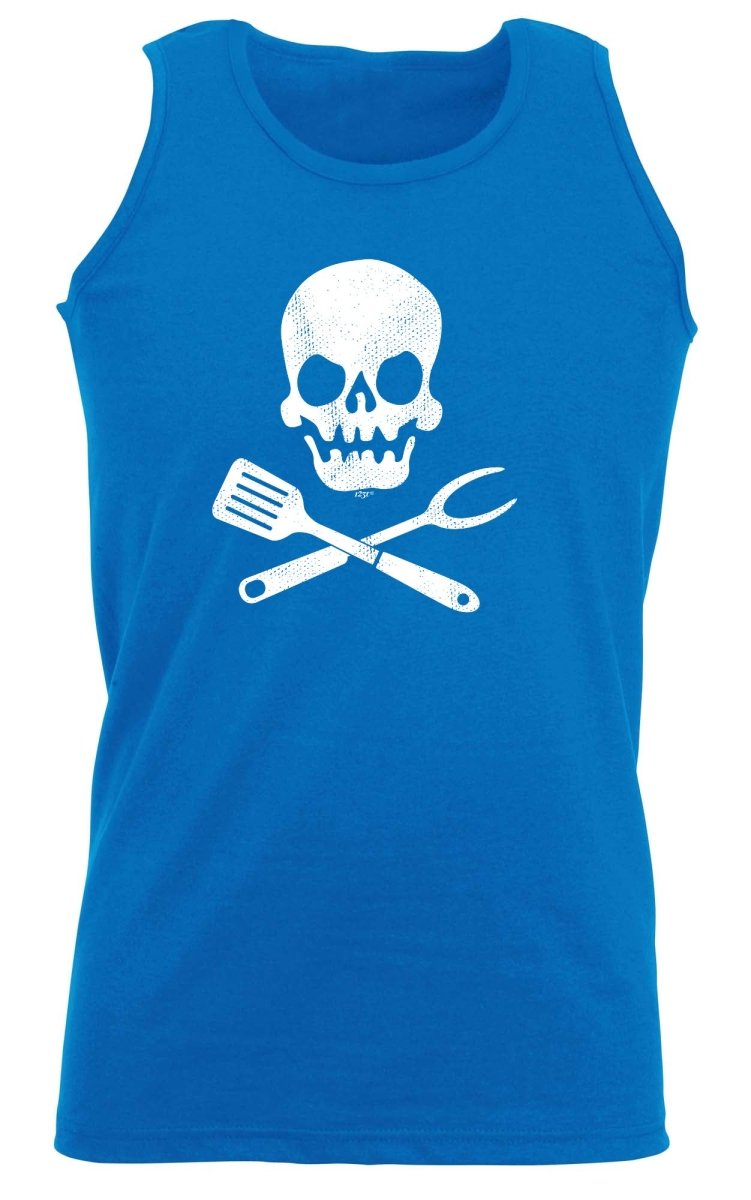 Cooking Skull Chef Kitchen - Funny Novelty Vest Singlet Unisex Tank Top - 123t Australia | Funny T-Shirts Mugs Novelty Gifts