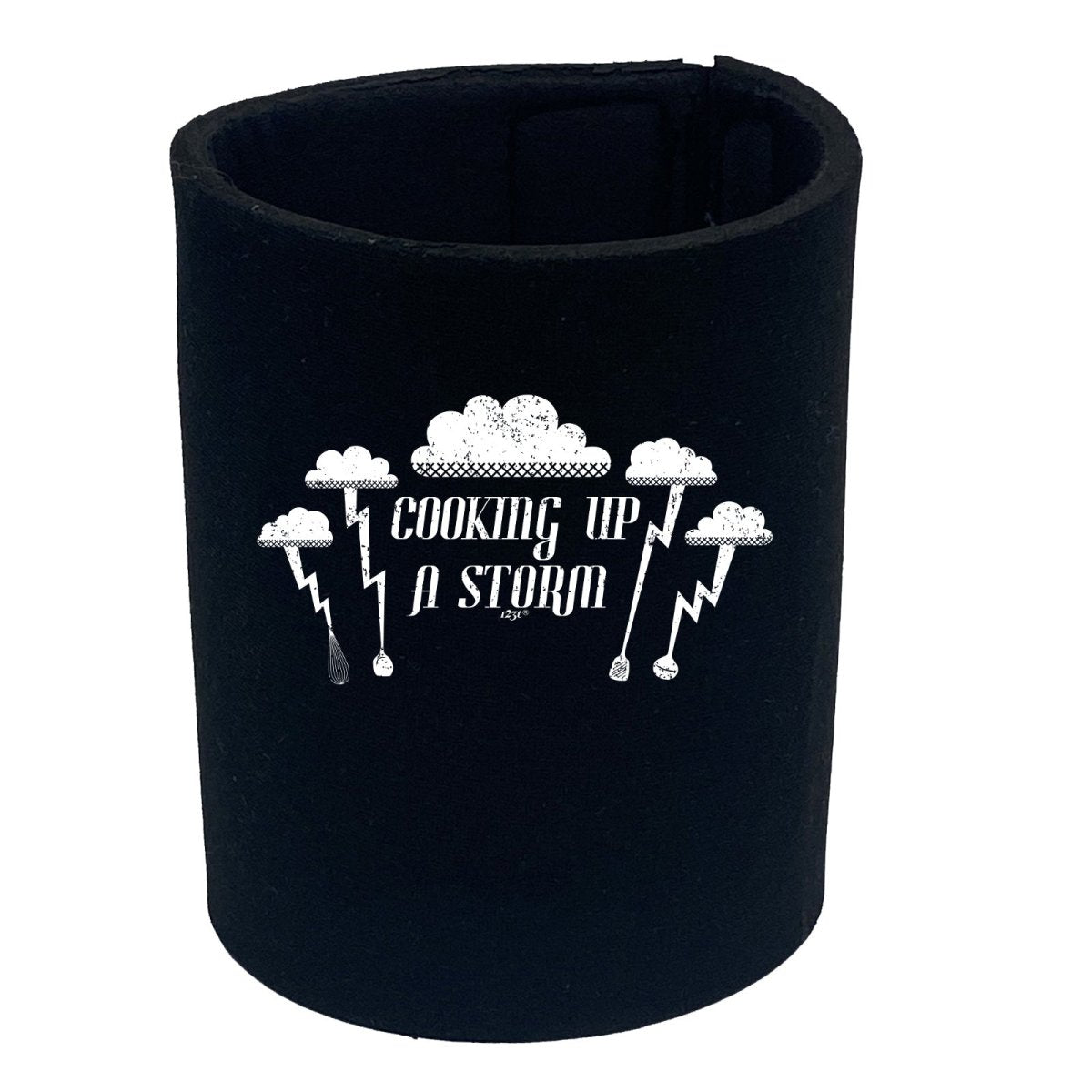 Cooking Up A Storm Kitchen Chef - Funny Novelty Stubby Holder - 123t Australia | Funny T-Shirts Mugs Novelty Gifts