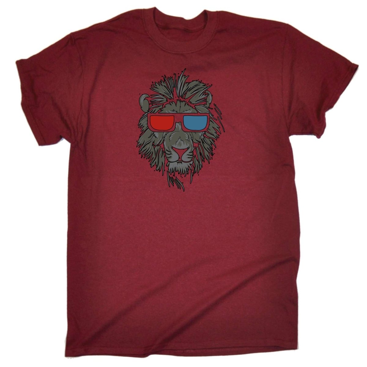 Cool Lion 3D Glasses Animal - Mens Funny T-Shirt Tshirts Tee Shirt - 123t Australia | Funny T-Shirts Mugs Novelty Gifts