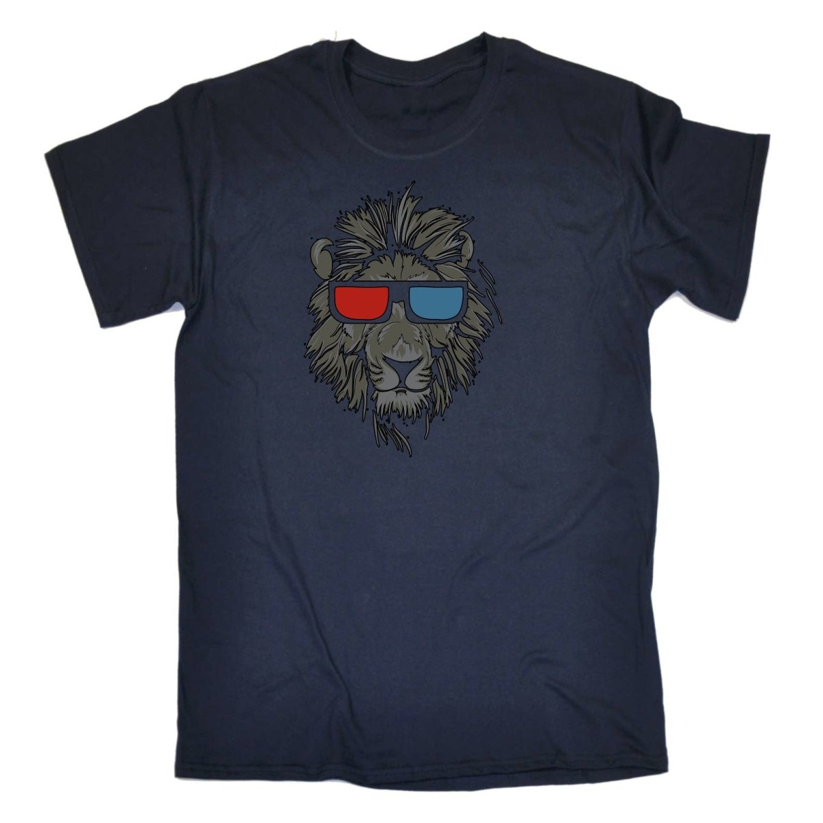 Cool Lion 3D Glasses Animal - Mens Funny T-Shirt Tshirts Tee Shirt - 123t Australia | Funny T-Shirts Mugs Novelty Gifts