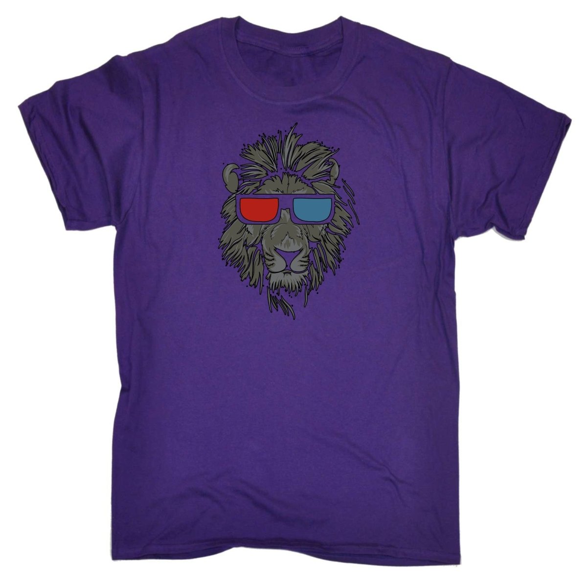 Cool Lion 3D Glasses Animal - Mens Funny T-Shirt Tshirts Tee Shirt - 123t Australia | Funny T-Shirts Mugs Novelty Gifts