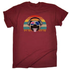 Cool Pug Headphones - Mens Funny T-Shirt Tshirts Tee Shirt - 123t Australia | Funny T-Shirts Mugs Novelty Gifts