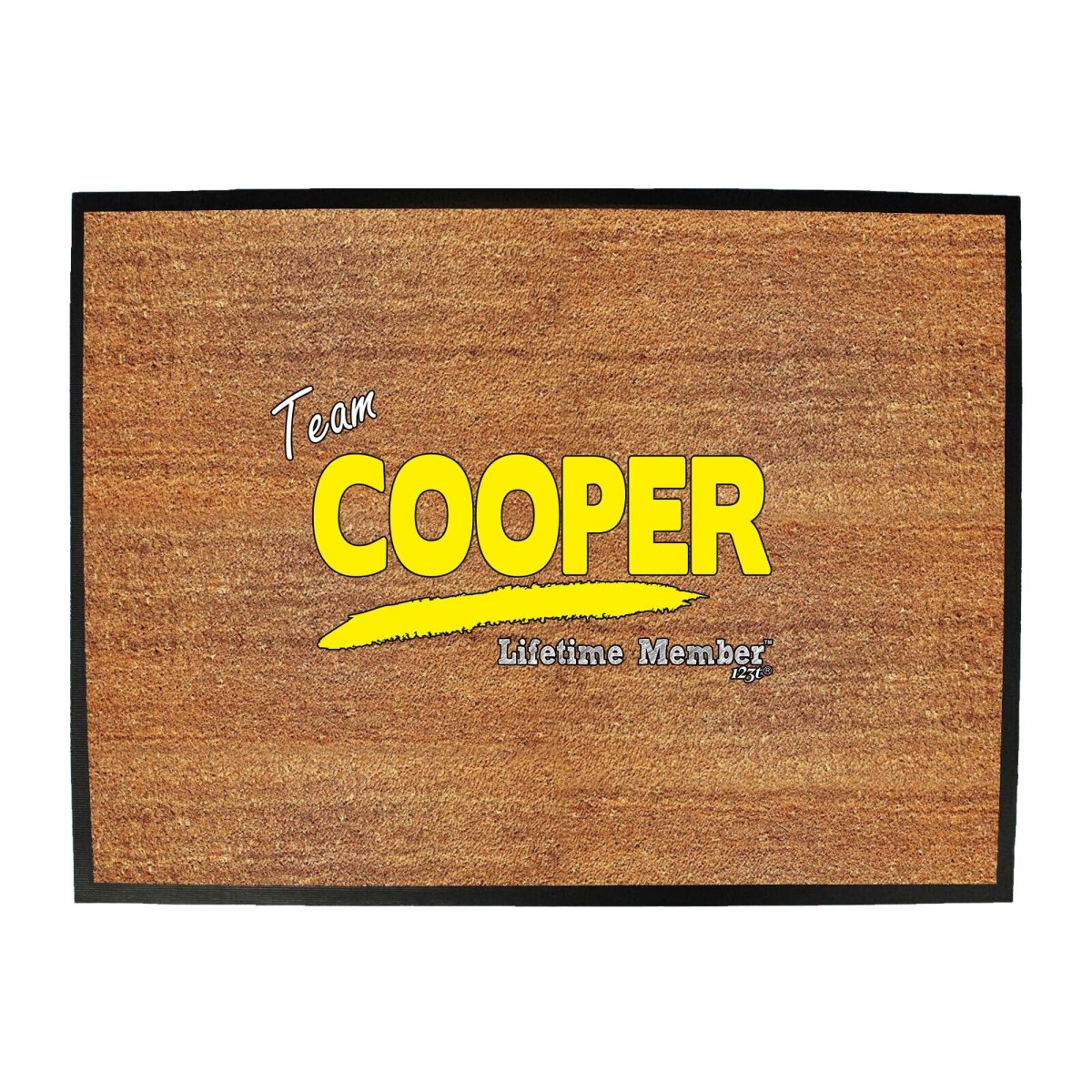 Cooper V1 Lifetime Member - Funny Novelty Doormat Man Cave Floor mat - 123t Australia | Funny T-Shirts Mugs Novelty Gifts