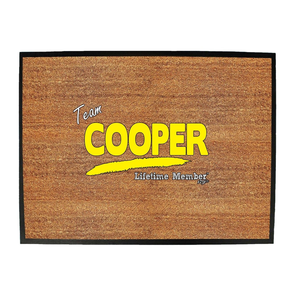 Cooper V1 Lifetime Member - Funny Novelty Doormat Man Cave Floor mat - 123t Australia | Funny T-Shirts Mugs Novelty Gifts