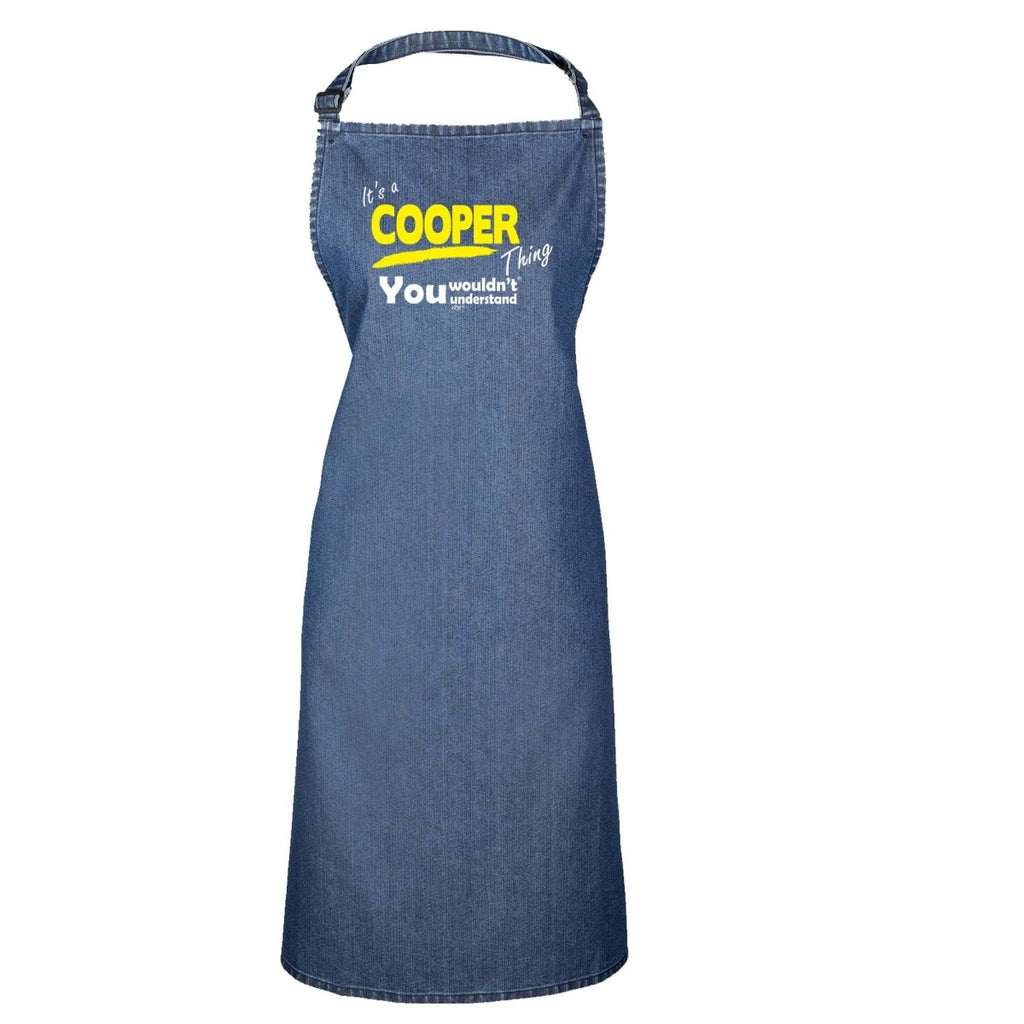 Cooper V1 Surname Thing - Funny Novelty Kitchen Adult Apron - 123t Australia | Funny T-Shirts Mugs Novelty Gifts