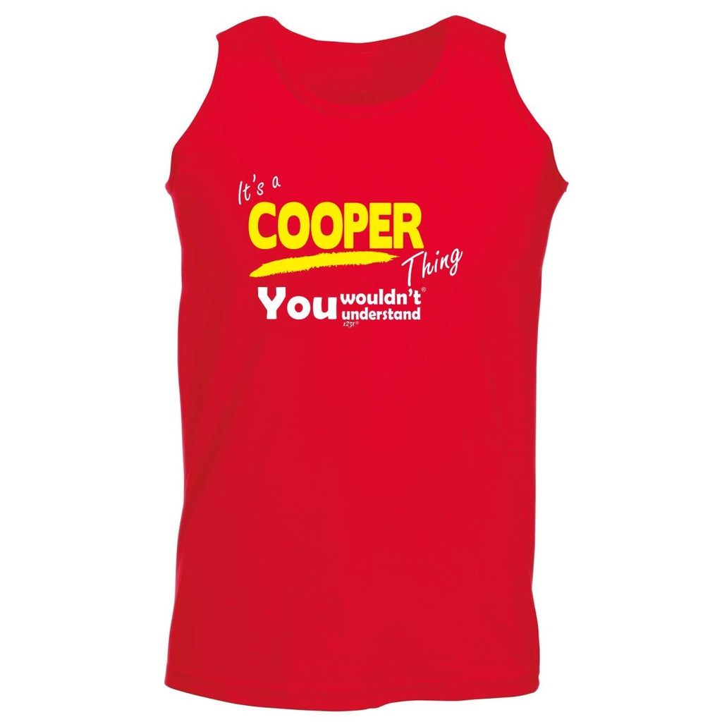 Cooper V1 Surname Thing - Funny Novelty Vest Singlet Unisex Tank Top - 123t Australia | Funny T-Shirts Mugs Novelty Gifts