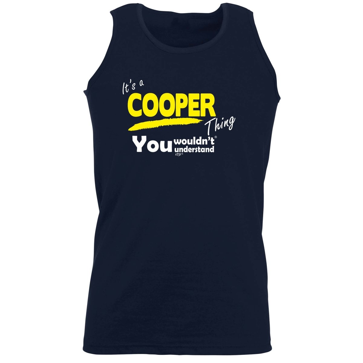 Cooper V1 Surname Thing - Funny Novelty Vest Singlet Unisex Tank Top - 123t Australia | Funny T-Shirts Mugs Novelty Gifts
