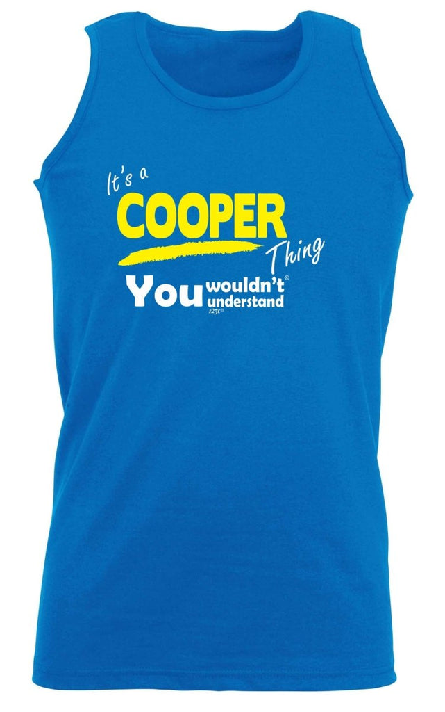 Cooper V1 Surname Thing - Funny Novelty Vest Singlet Unisex Tank Top - 123t Australia | Funny T-Shirts Mugs Novelty Gifts
