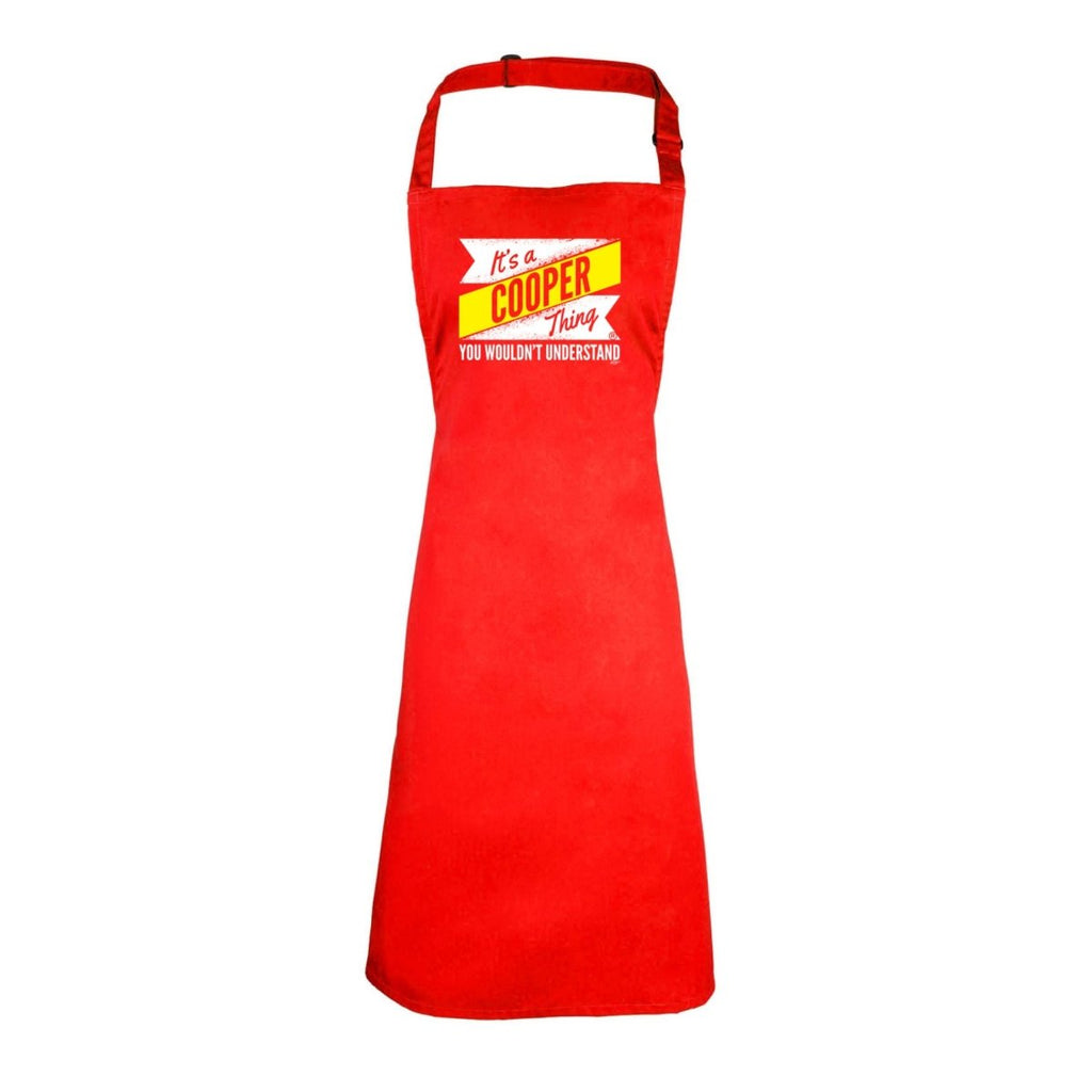 Cooper V2 Surname Thing - Funny Novelty Kitchen Adult Apron - 123t Australia | Funny T-Shirts Mugs Novelty Gifts