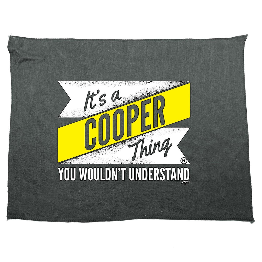 Cooper V2 Surname Thing - Funny Novelty Soft Sport Microfiber Towel - 123t Australia | Funny T-Shirts Mugs Novelty Gifts