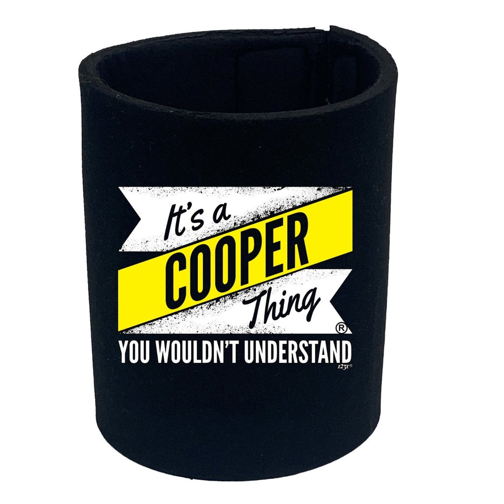 Cooper V2 Surname Thing - Funny Novelty Stubby Holder - 123t Australia | Funny T-Shirts Mugs Novelty Gifts