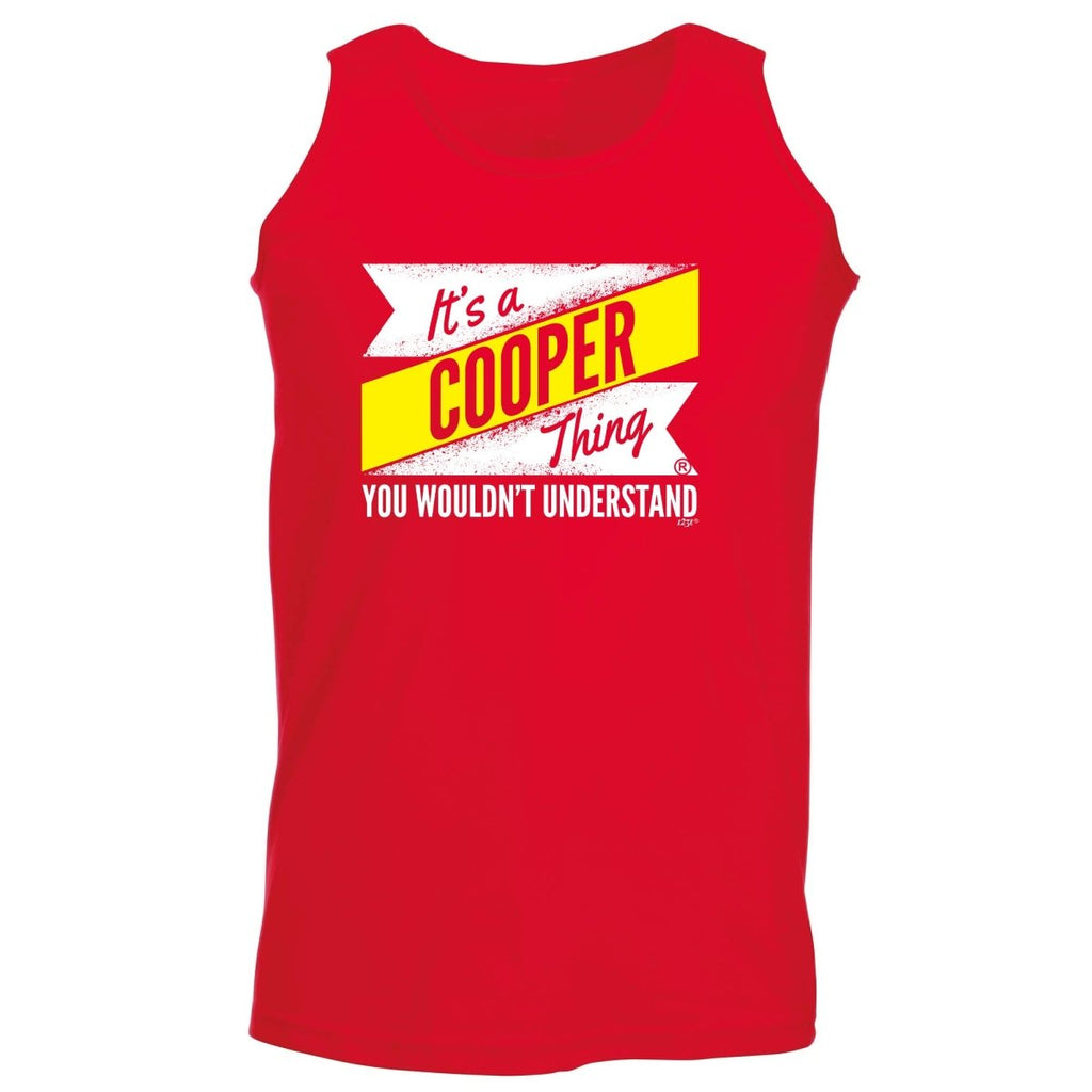 Cooper V2 Surname Thing - Funny Novelty Vest Singlet Unisex Tank Top - 123t Australia | Funny T-Shirts Mugs Novelty Gifts