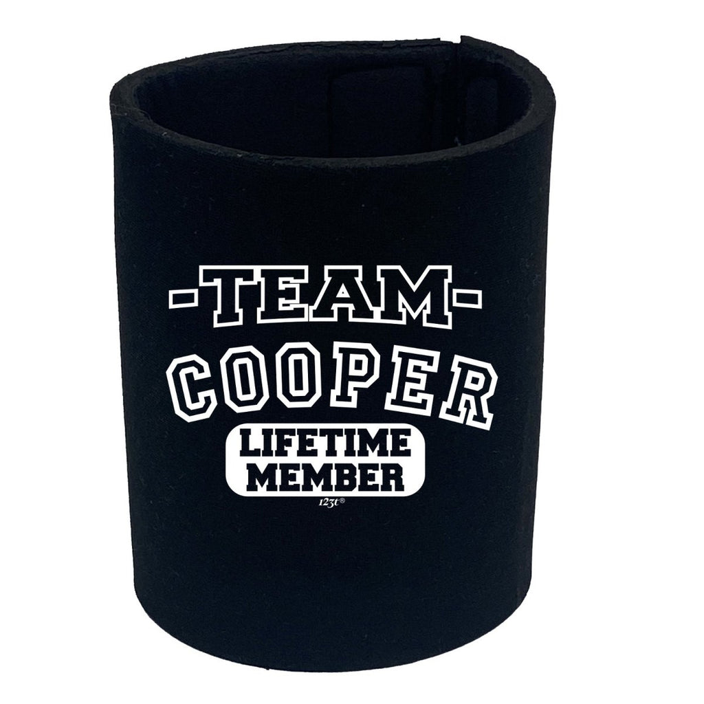 Cooper V2 Team Lifetime Member - Funny Novelty Stubby Holder - 123t Australia | Funny T-Shirts Mugs Novelty Gifts