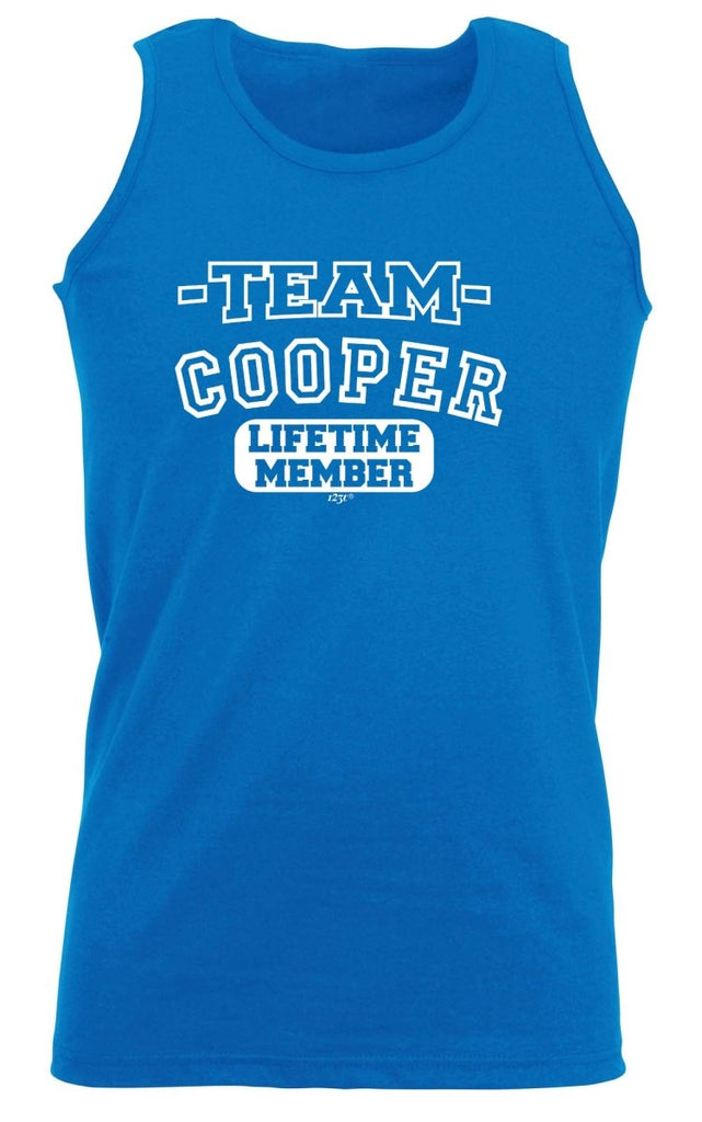 Cooper V2 Team Lifetime Member - Funny Novelty Vest Singlet Unisex Tank Top - 123t Australia | Funny T-Shirts Mugs Novelty Gifts