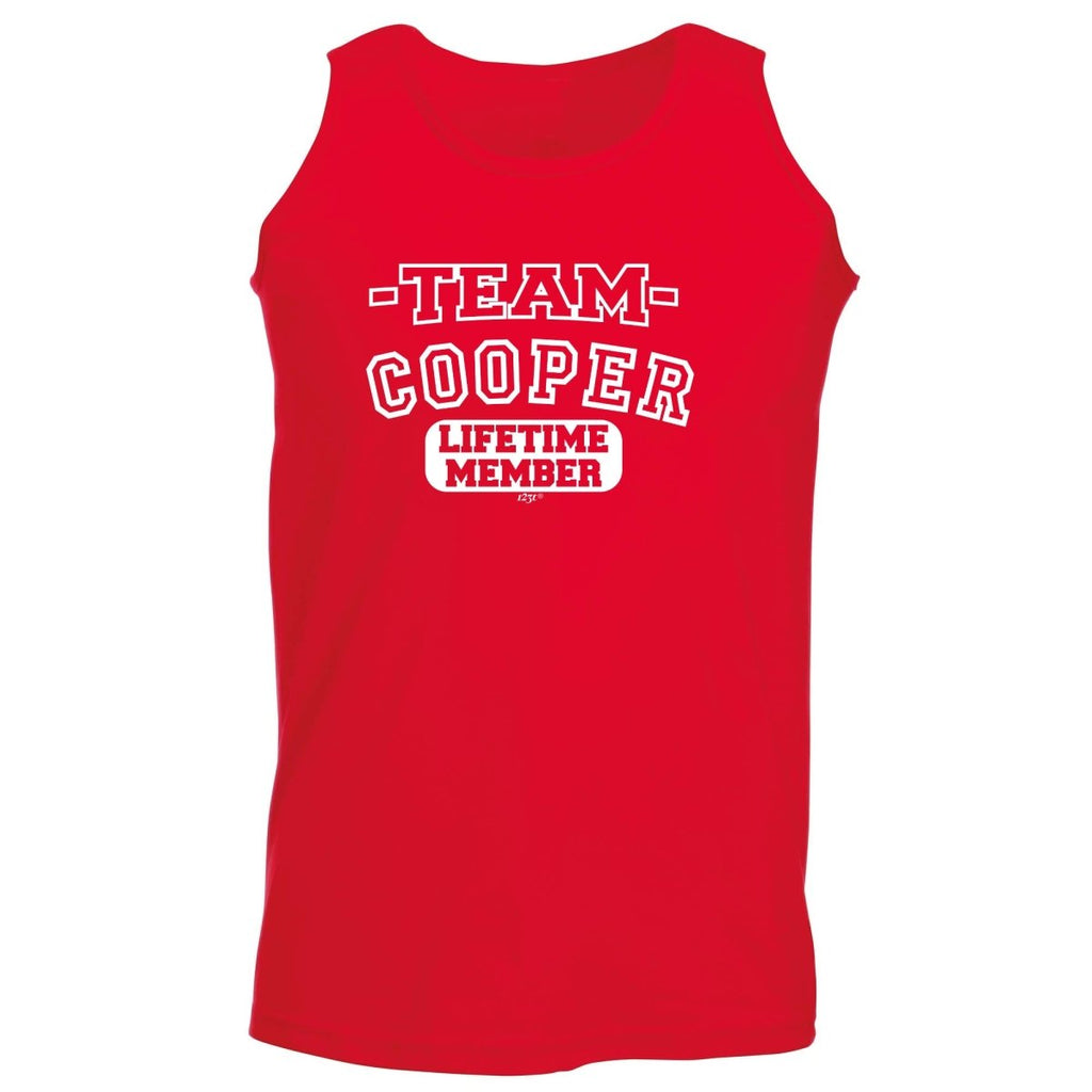 Cooper V2 Team Lifetime Member - Funny Novelty Vest Singlet Unisex Tank Top - 123t Australia | Funny T-Shirts Mugs Novelty Gifts