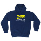 Coopers Always Right - Funny Novelty Hoodies Hoodie - 123t Australia | Funny T-Shirts Mugs Novelty Gifts
