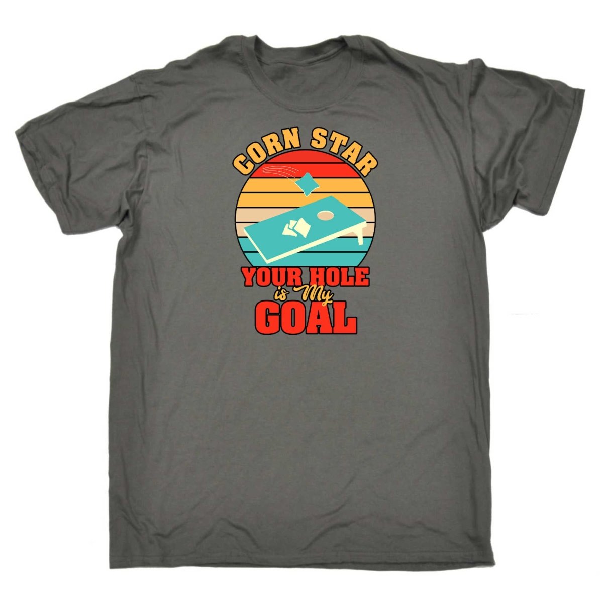 Corn Star Your Hole Is My Goal Cornhole - Mens Funny T-Shirt Tshirts - 123t Australia | Funny T-Shirts Mugs Novelty Gifts