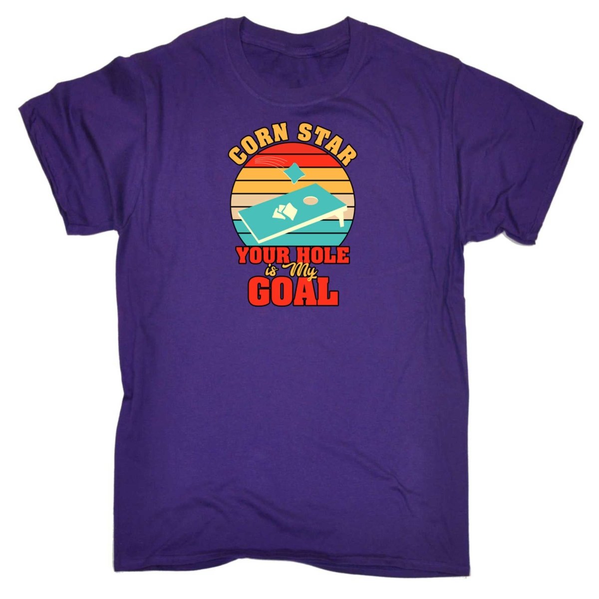 Corn Star Your Hole Is My Goal Cornhole - Mens Funny T-Shirt Tshirts - 123t Australia | Funny T-Shirts Mugs Novelty Gifts