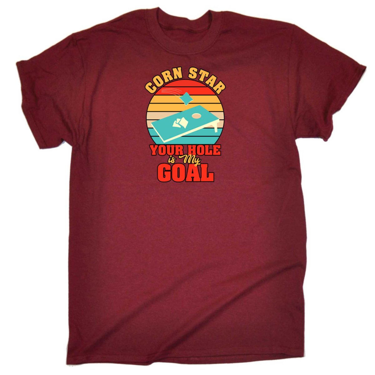 Corn Star Your Hole Is My Goal Cornhole - Mens Funny T-Shirt Tshirts - 123t Australia | Funny T-Shirts Mugs Novelty Gifts
