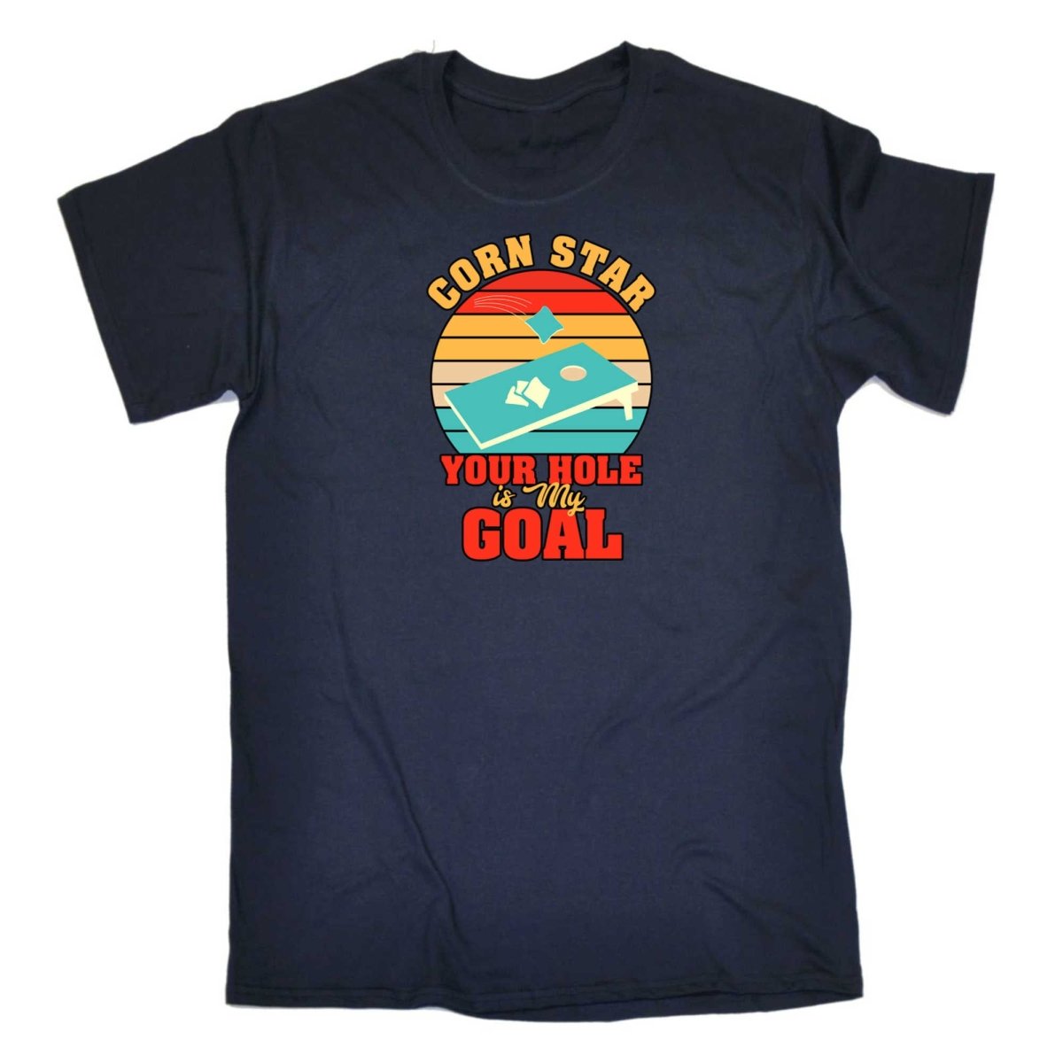 Corn Star Your Hole Is My Goal Cornhole - Mens Funny T-Shirt Tshirts - 123t Australia | Funny T-Shirts Mugs Novelty Gifts