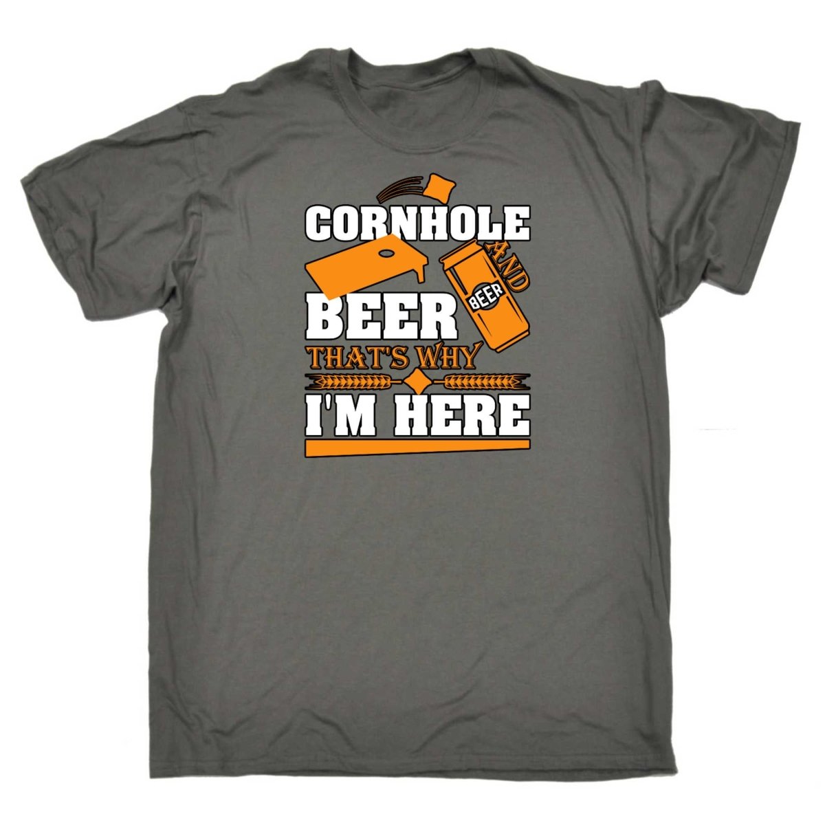 Cornhole And Beer Thats Why Im Here - Mens Funny T-Shirt Tshirts - 123t Australia | Funny T-Shirts Mugs Novelty Gifts