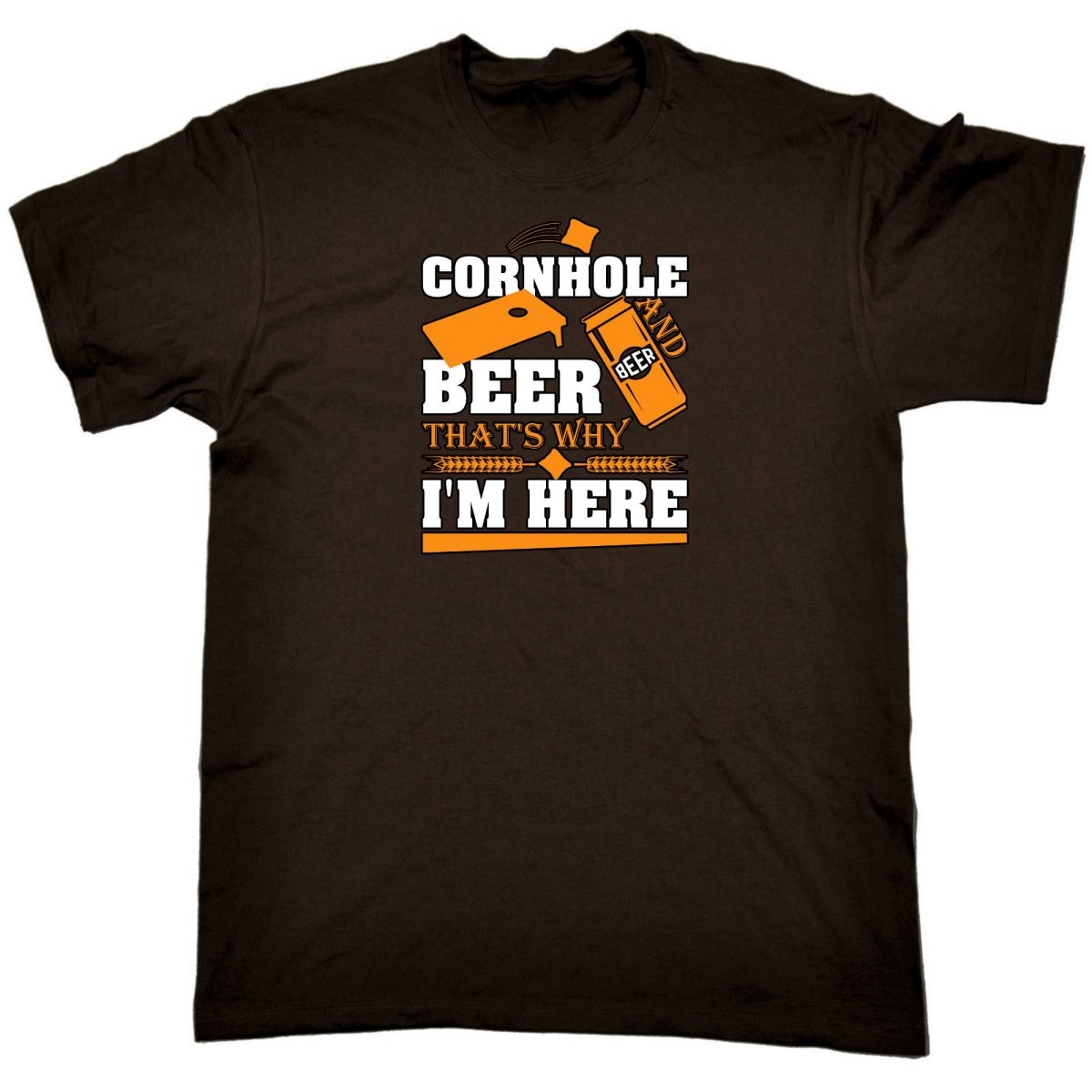Cornhole And Beer Thats Why Im Here - Mens Funny T-Shirt Tshirts - 123t Australia | Funny T-Shirts Mugs Novelty Gifts