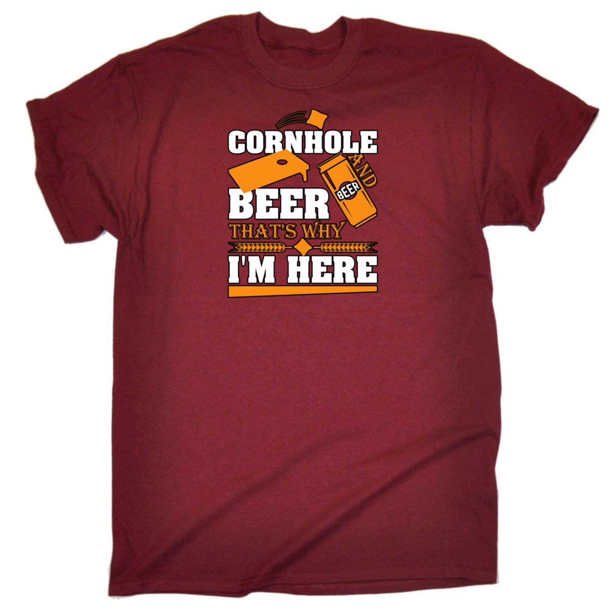 Cornhole And Beer Thats Why Im Here - Mens Funny T-Shirt Tshirts - 123t Australia | Funny T-Shirts Mugs Novelty Gifts