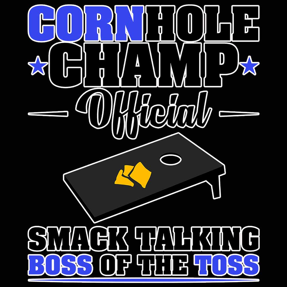 Cornhole Champ Official Smack Talking Boss Of The Toss - Mens Funny T-Shirt Tshirts - 123t Australia | Funny T-Shirts Mugs Novelty Gifts
