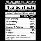 Cosmetologist Nutrition Facts - Mens Funny T-Shirt Tshirts - 123t Australia | Funny T-Shirts Mugs Novelty Gifts