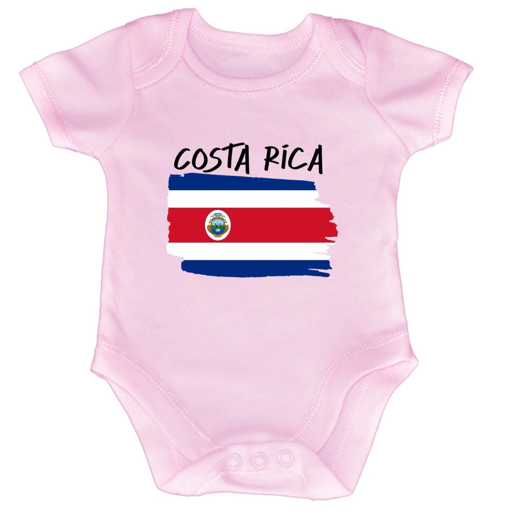 Costa Rica (State) Country Flag Nationality - Babygrow Baby - 123t Australia | Funny T-Shirts Mugs Novelty Gifts