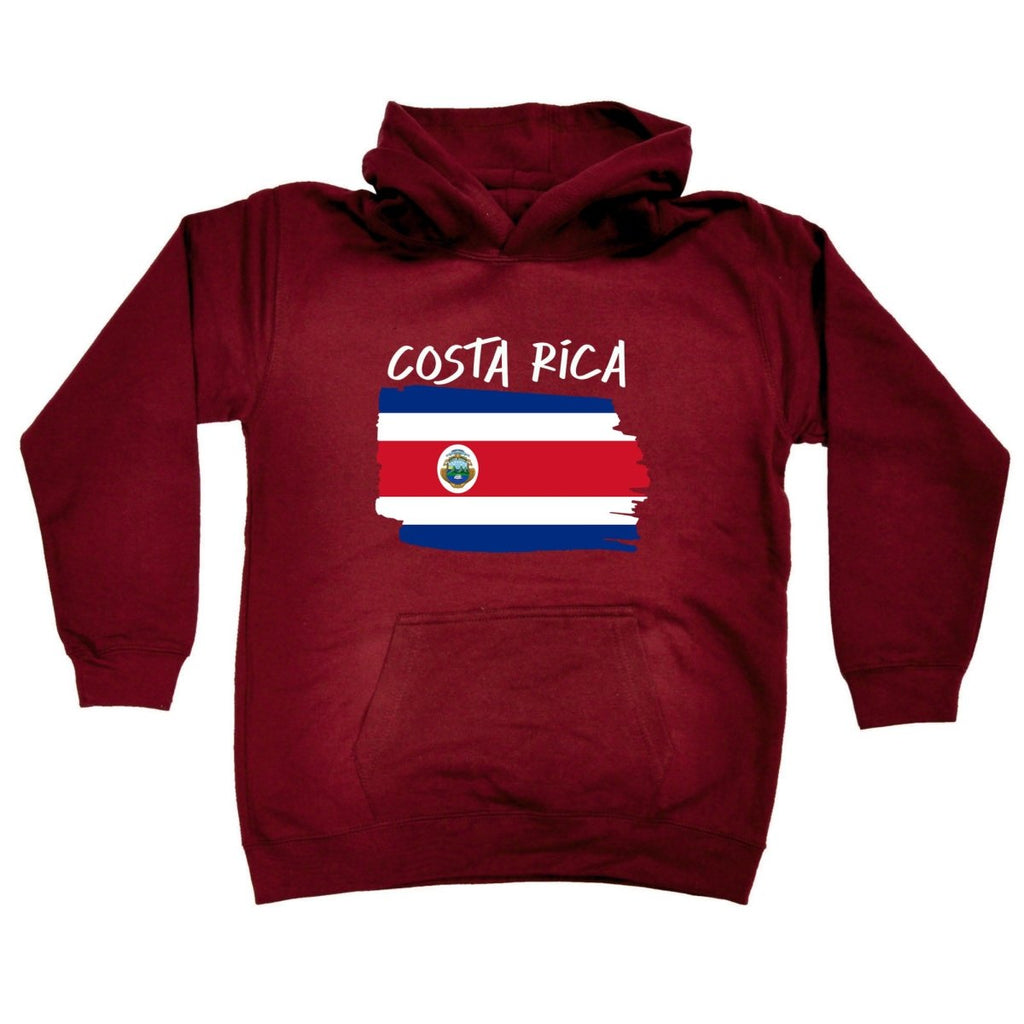 Costa Rica (State) Country Flag Nationality - Kids Children Hoodie - 123t Australia | Funny T-Shirts Mugs Novelty Gifts