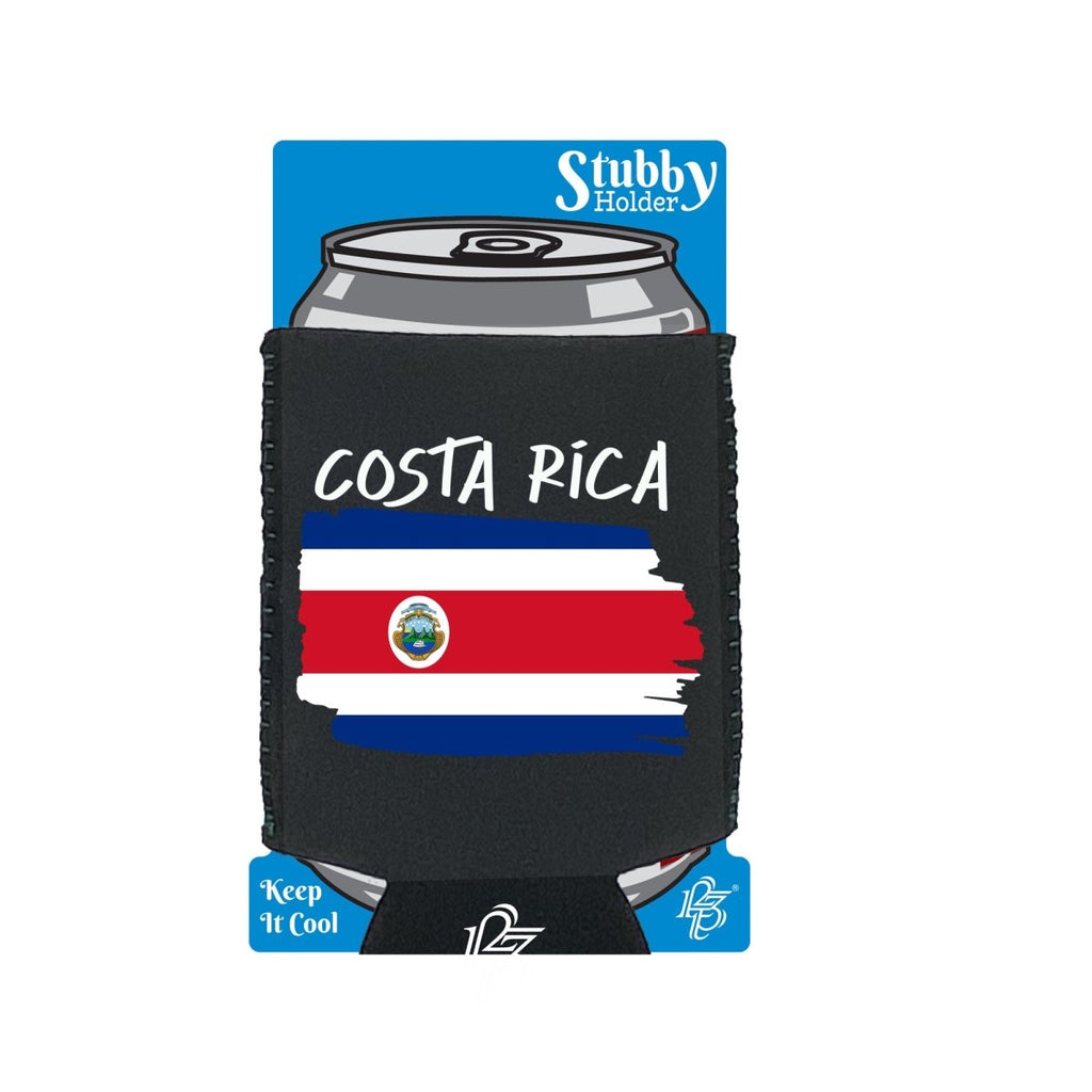 Costa Rica (State) Country Flag Nationality - Stubby Holder With Base - 123t Australia | Funny T-Shirts Mugs Novelty Gifts