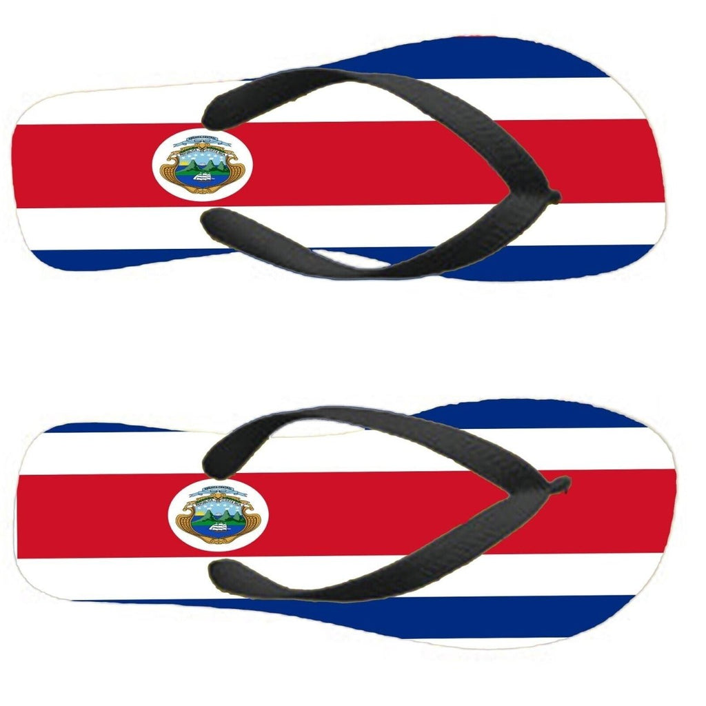Costa Rica (state) Flip Flops Thongs Country Flag Nationality Flags Sandals - 123t Australia | Funny T-Shirts Mugs Novelty Gifts