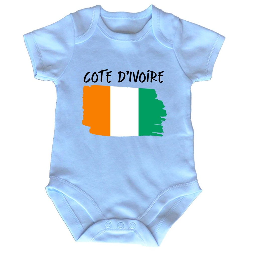 Cote Divoire Country Flag Nationality - Babygrow Baby - 123t Australia | Funny T-Shirts Mugs Novelty Gifts