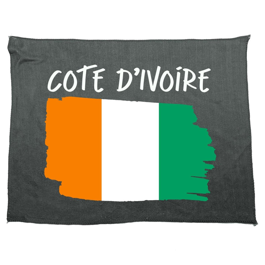 Cote Divoire Country Flag Nationality - Gym Sports Towel - 123t Australia | Funny T-Shirts Mugs Novelty Gifts