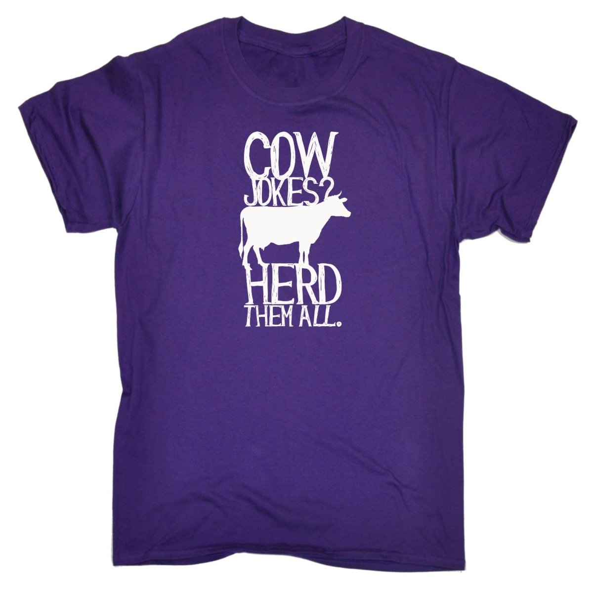 Cow Jokes Herd Them All - Mens Funny T-Shirt Tshirts Tee Shirt - 123t Australia | Funny T-Shirts Mugs Novelty Gifts