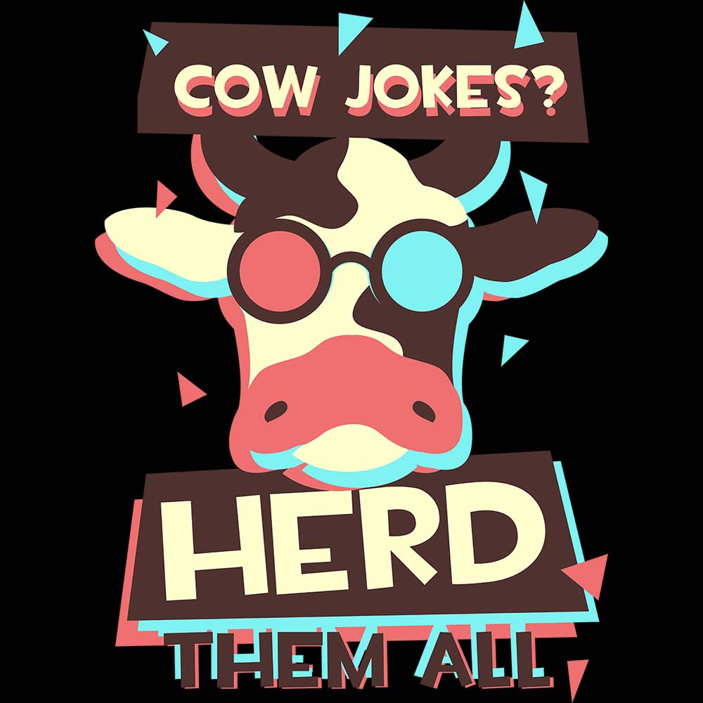 Cow Jokes Herd Them All V2 - Mens Funny T-Shirt Tshirts - 123t Australia | Funny T-Shirts Mugs Novelty Gifts