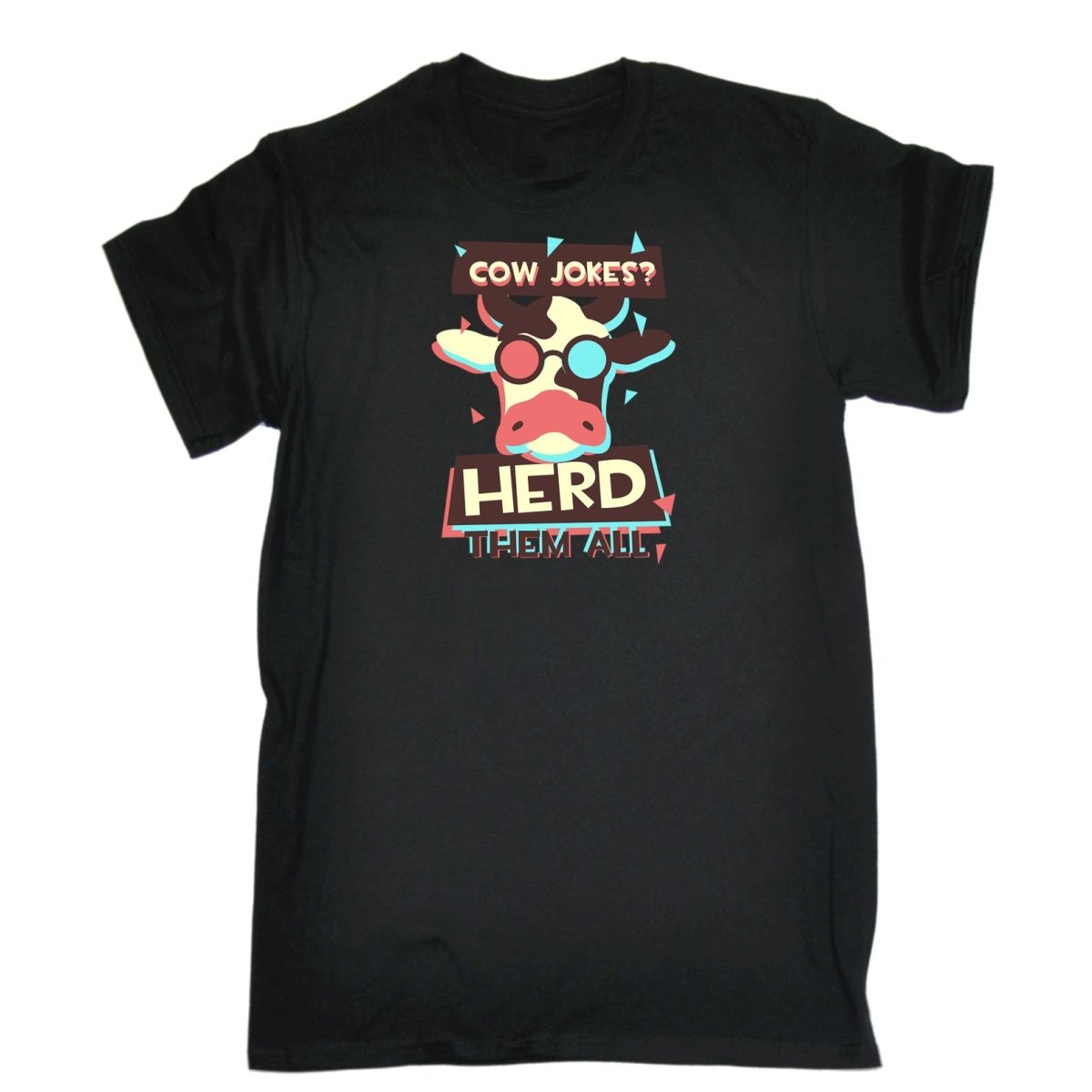 Cow Jokes Herd Them All V2 - Mens Funny T-Shirt Tshirts - 123t Australia | Funny T-Shirts Mugs Novelty Gifts