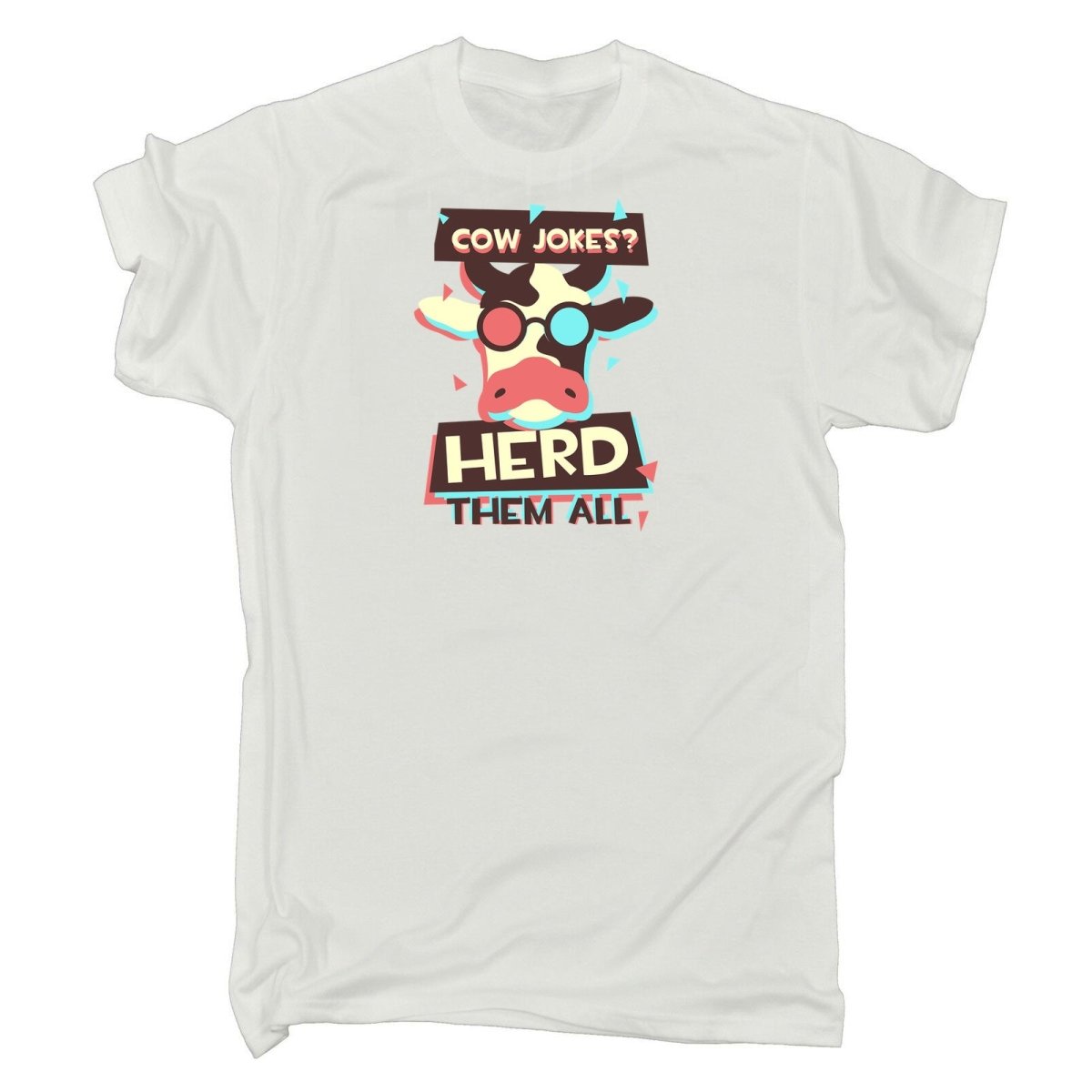 Cow Jokes Herd Them All V2 - Mens Funny T-Shirt Tshirts - 123t Australia | Funny T-Shirts Mugs Novelty Gifts