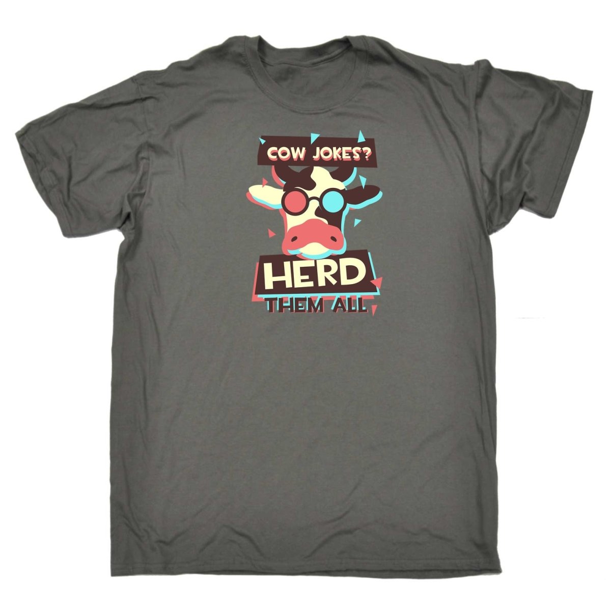 Cow Jokes Herd Them All V2 - Mens Funny T-Shirt Tshirts - 123t Australia | Funny T-Shirts Mugs Novelty Gifts