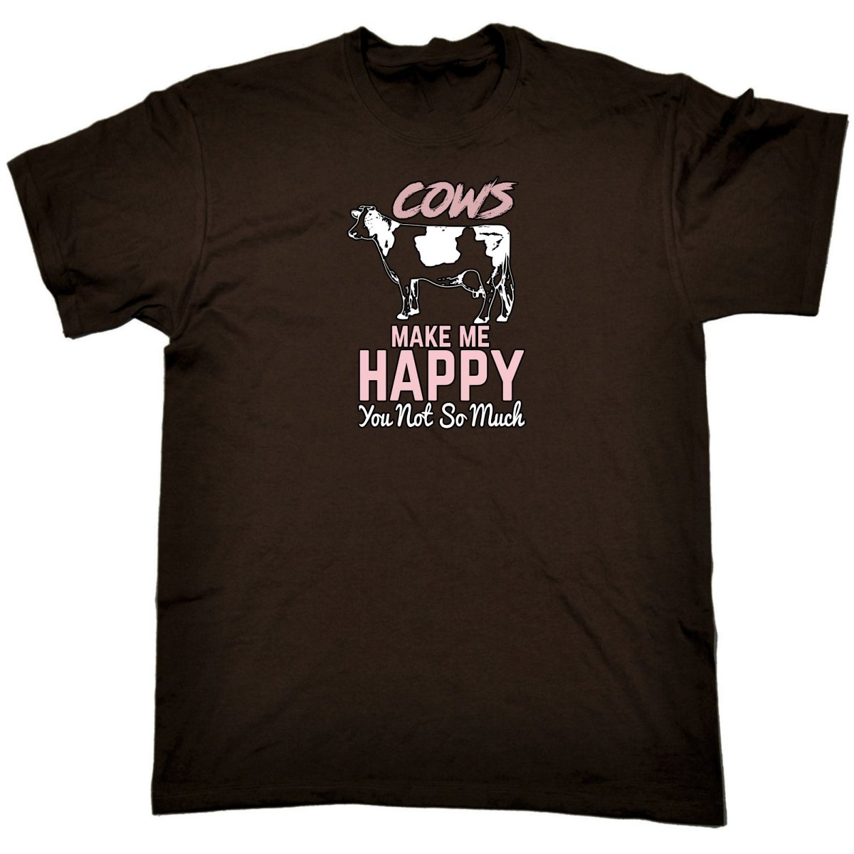 Cows Make Me Happy You Not So Much - Mens Funny T-Shirt Tshirts - 123t Australia | Funny T-Shirts Mugs Novelty Gifts