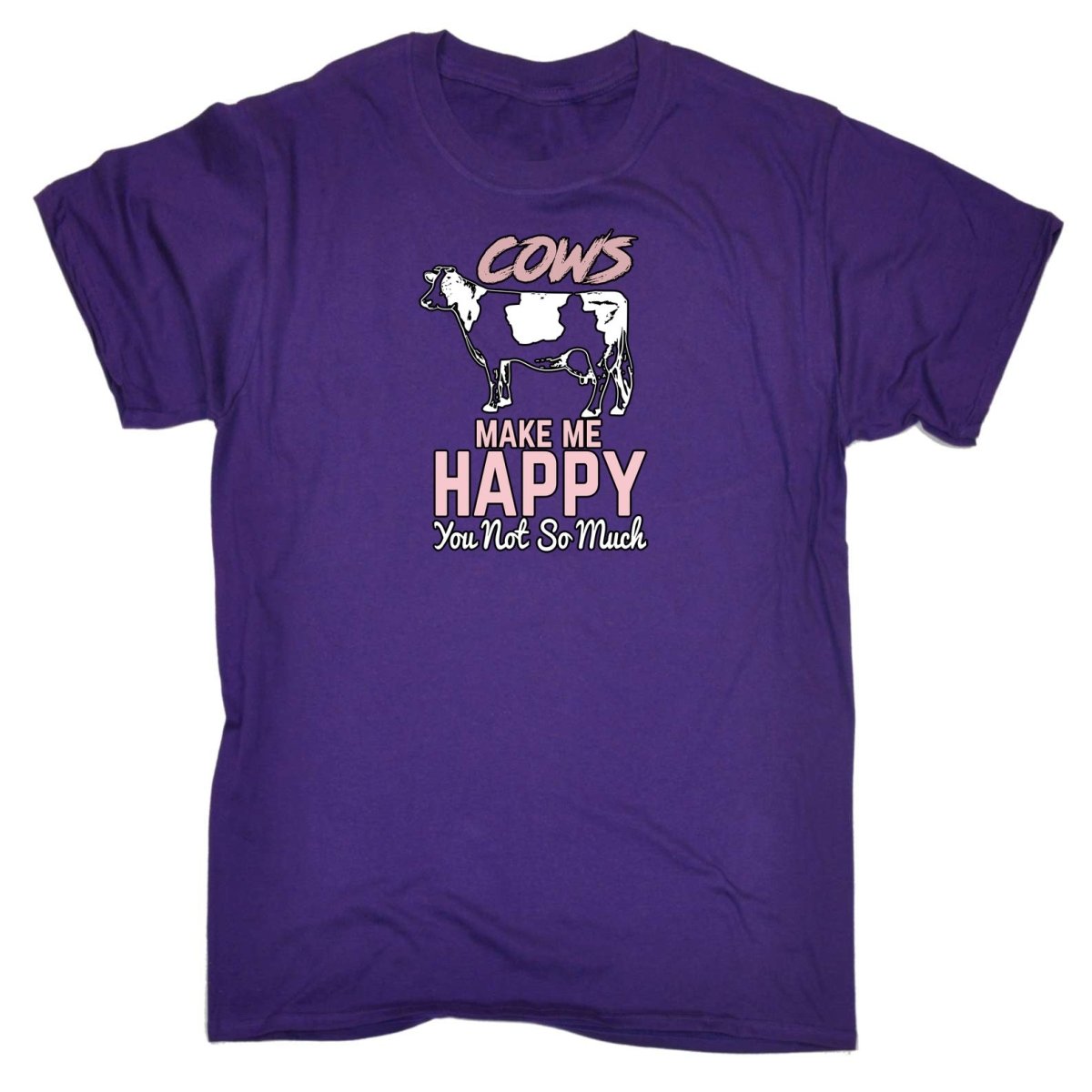Cows Make Me Happy You Not So Much - Mens Funny T-Shirt Tshirts - 123t Australia | Funny T-Shirts Mugs Novelty Gifts